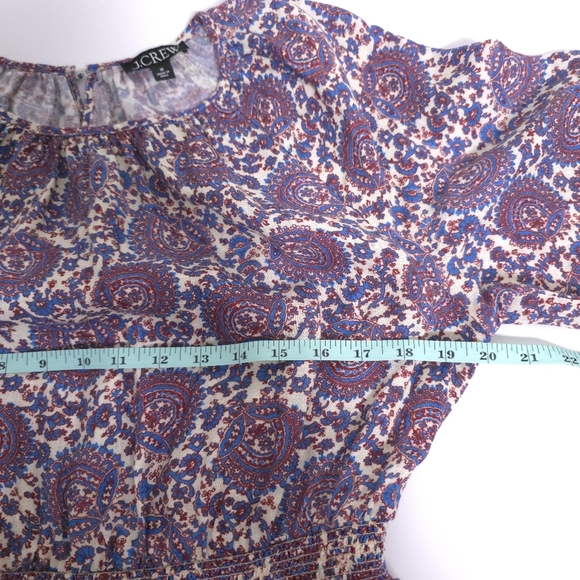 J.Crew Palermo Linen Smocked-Waist Floral Mini Dress Size Spring 2023 - Picture 6 of 14